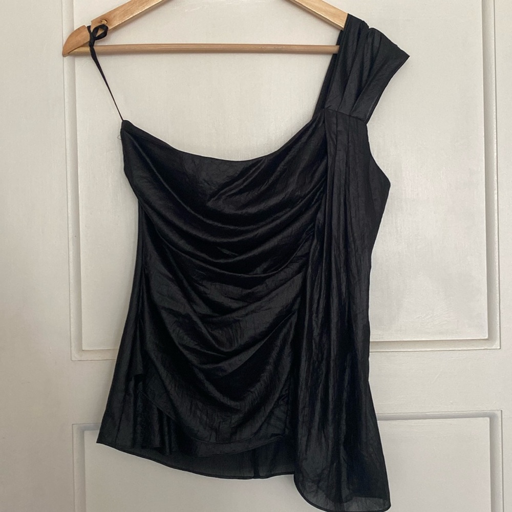 BCBGMaxAzria one-shoulder top